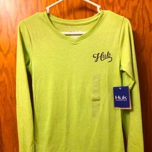 Huk green long sleeve Tshirt NWT